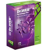 Dr. Web® - Антивирус Pro на 12 месяцев на 2 ПК